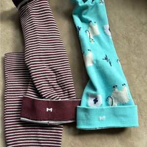 Two pairs of FIGS compression socks medium